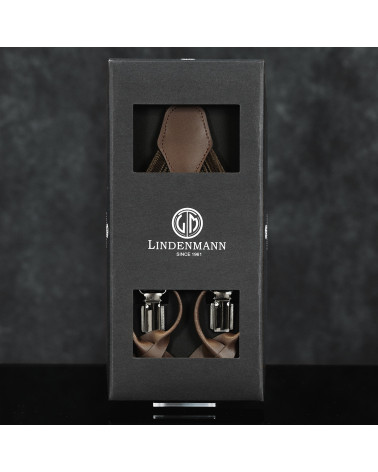 Bretelles hybride coloris marron à rayures - Lindenmann