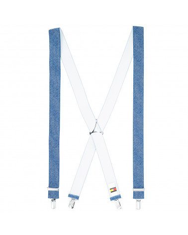Bretelles x-forme Lindenmann coloris Bleu à motifs chevrons - Chapo & co