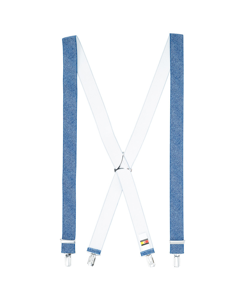 Bretelles x-forme Lindenmann coloris Bleu à motifs chevrons - Chapo & co