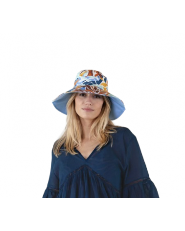 Chapeau d'été en tissu pour femme Urban chic modèle Hamuty denim