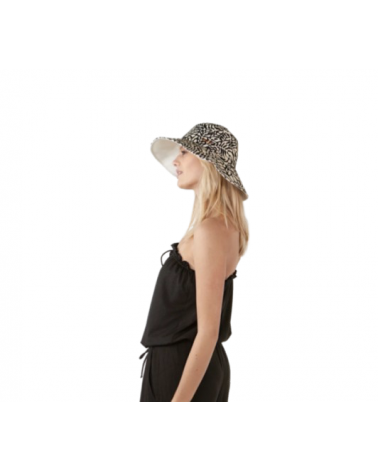 Chapeau d'été en tissu pour femme Urban chic modèle Hamuty noir