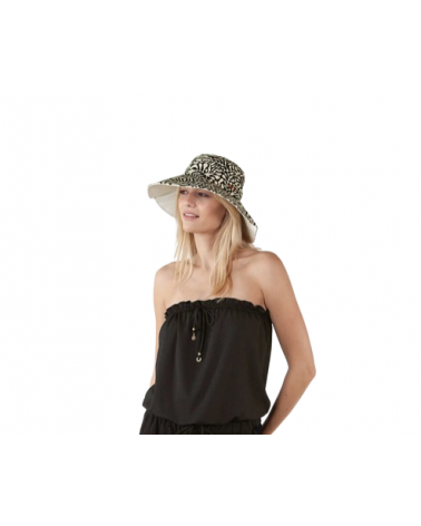Chapeau d'été en tissu pour femme Urban chic modèle Hamuty noir