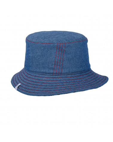 Bob 2 en 1 réversible modèle Denim coloris bleu - Chapo & Co