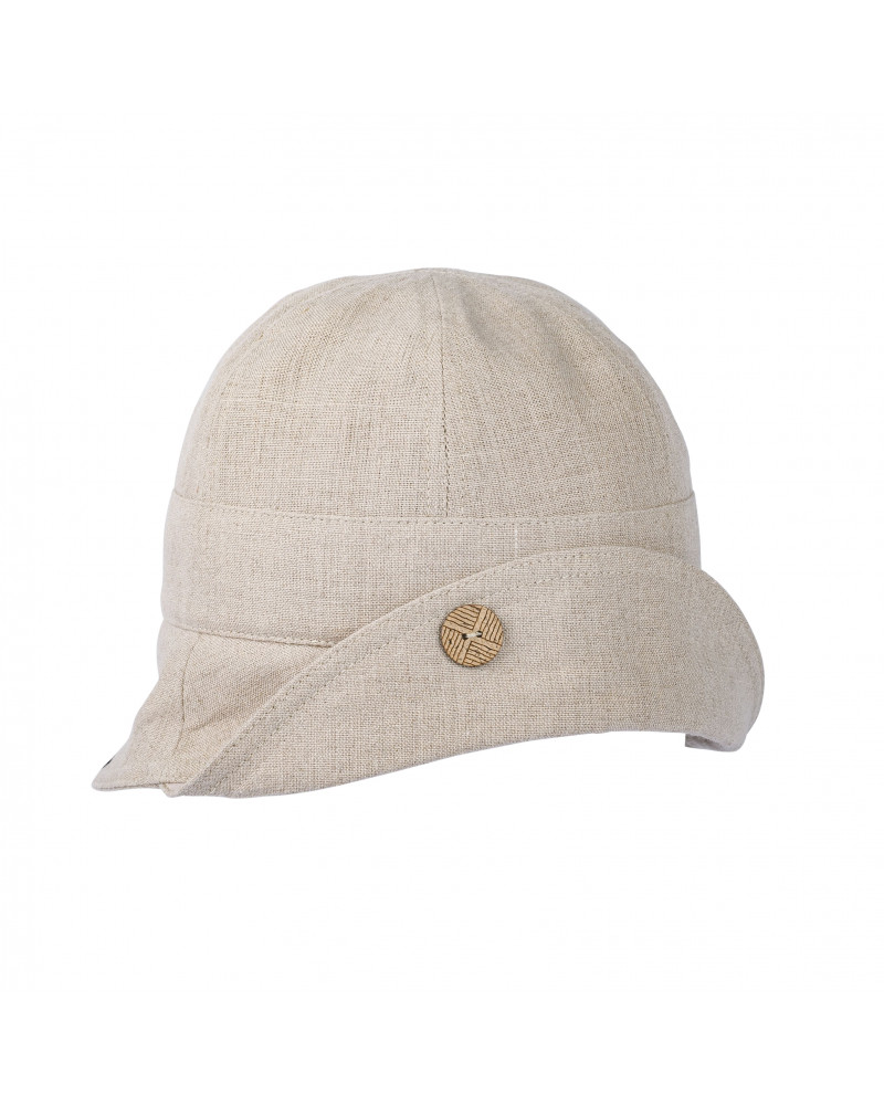 Chapeau femme forme cloche made in France en chanvre coloris naturel - Chapo & Co