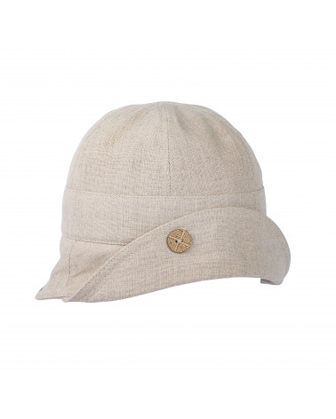 Chapeau femme forme cloche made in France en chanvre coloris naturel - Chapo & Co