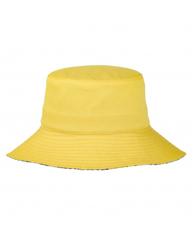 Chapeau femme forme cloche made in France en coton coloris poussin - Chapo & Co