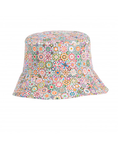 Chapeau forme bob 2 en 1 réversible modèle Zélia coloris Blanc - Chapo & Co