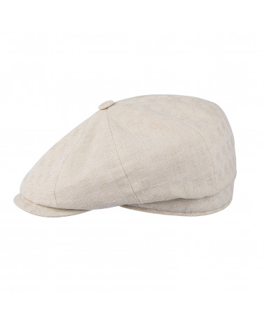 Casquette Irlandaise 8 côtes en coton façon Peaky Blinders coloris Beige