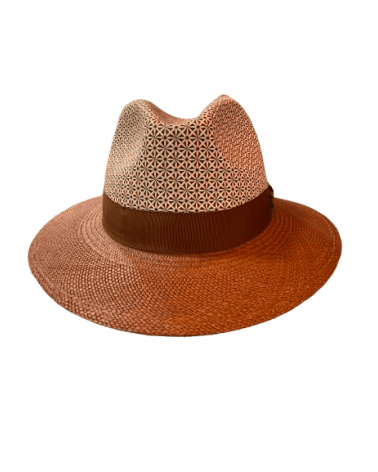 Chapeau Traveller véritable Panama tissé en Equateur Alfonse d'Este