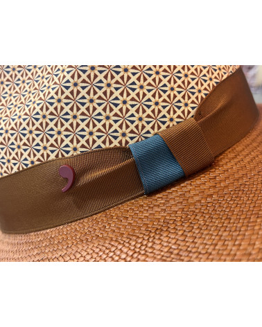 Chapeau Traveller véritable Panama tissé en Equateur Alfonse d'Este