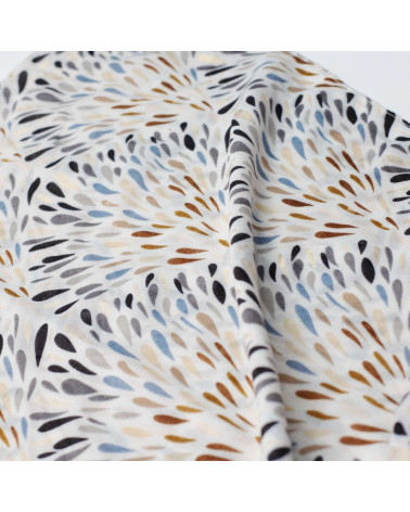 Foulard femme en coton coloris blanc imprimé feu d'artifice - Chapo & Co