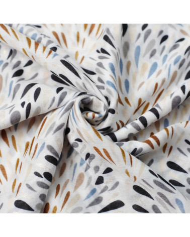 Foulard femme en coton coloris blanc imprimé feu d'artifice - Chapo & Co