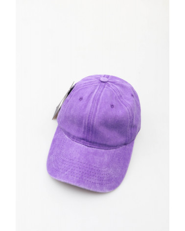 Casquette de baseball adulte effet denim coloris violet - Chapo & Co