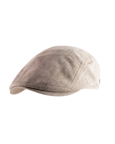 Casquette plate homme Jackson coloris taupe en lin - Göttmann