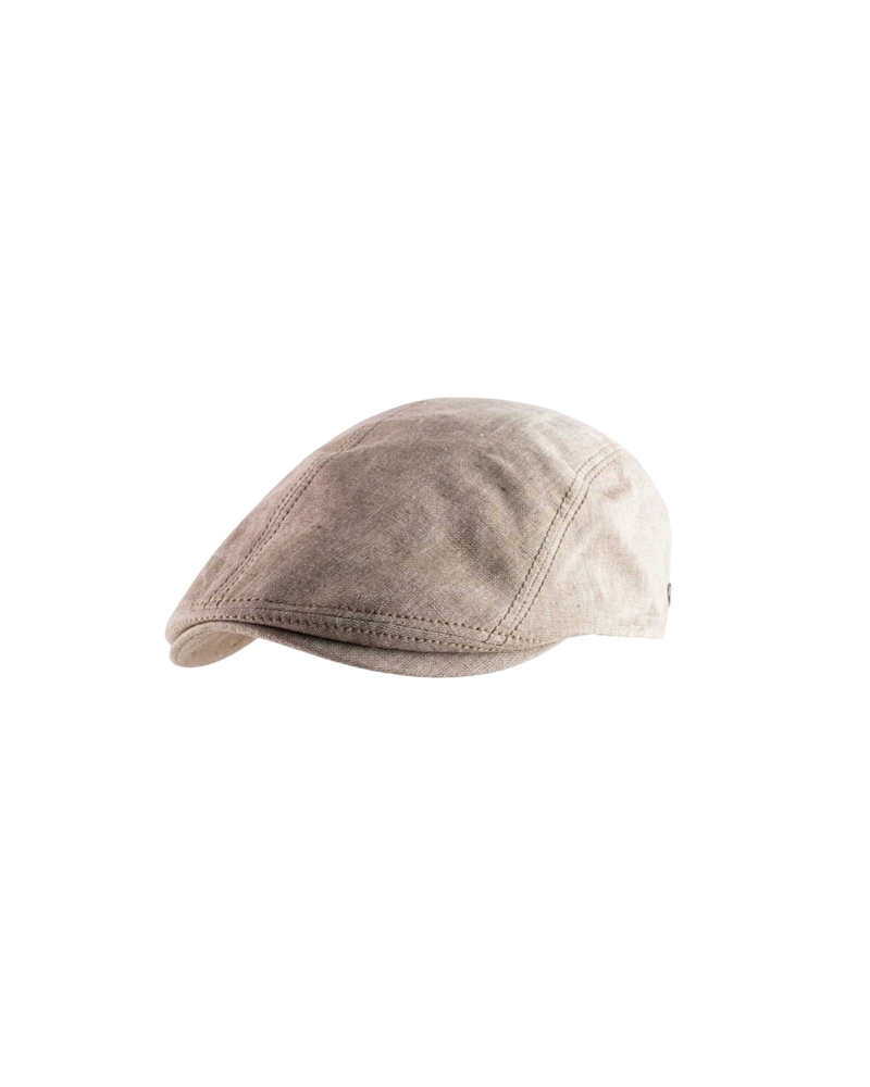 Casquette plate homme Jackson coloris taupe en lin - Göttmann