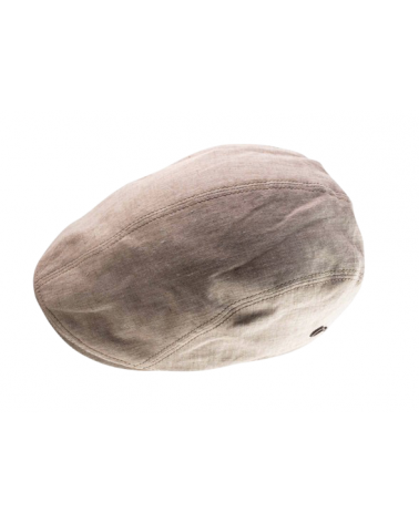 Casquette plate homme Jackson coloris taupe en lin - Göttmann