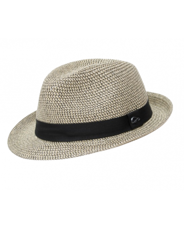 Chapeau d'été en paille forme Trilby coloris beige modèle Onyx - Göttmann
