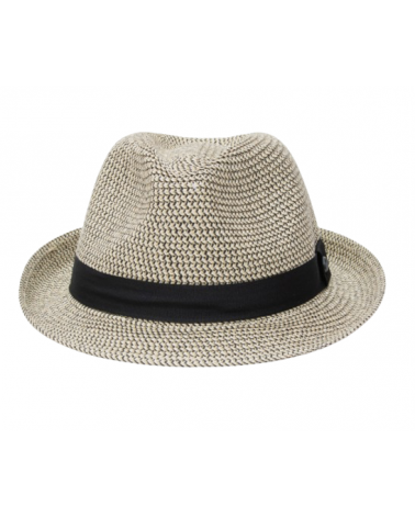 Chapeau d'été en paille forme Trilby coloris beige modèle Onyx - Göttmann