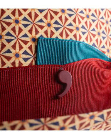 Chapeau Porkpie en Coton à Motif Géométrique – Fabriqué en Italie