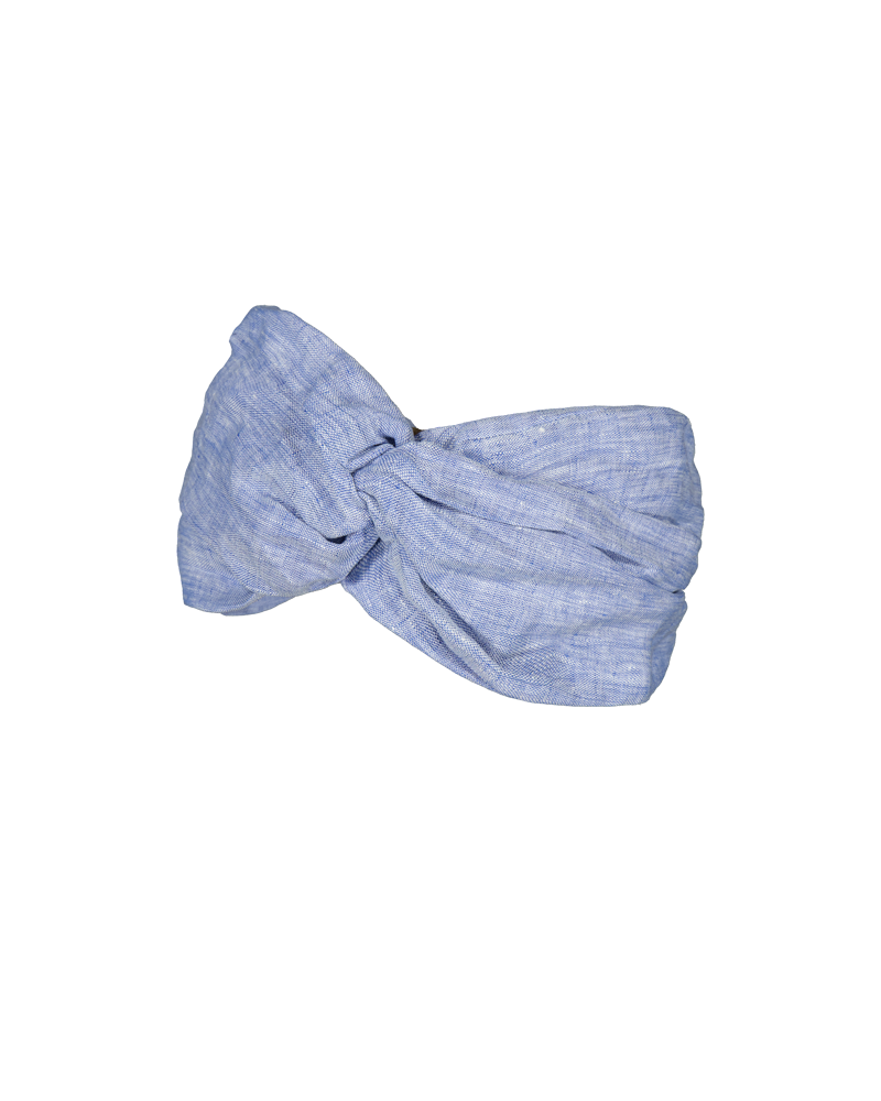Bandeau pour l'été format large Headband en coton coloris bleu léger