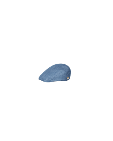 Casquette plate en lin modèle Jarvis coloris Denim - Chapo & Co