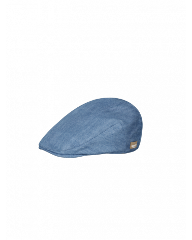Casquette plate en lin modèle Jarvis coloris Denim - Chapo & Co