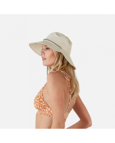 Chapeau souple en tissu avec jugulaire modèle Zaron coloris beige