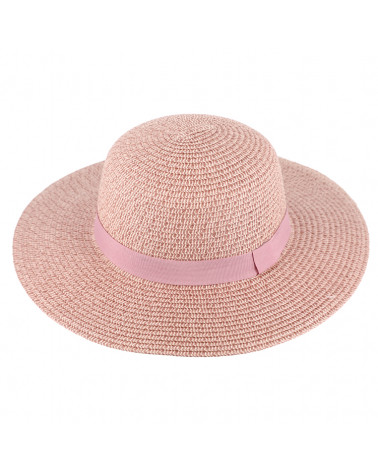 Capeline en paille papier sobre et chic coloris mauve - Chapo & Co