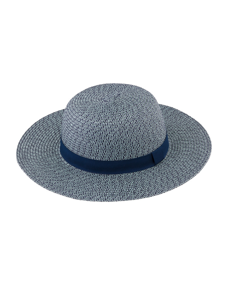 Capeline en paille papier sobre et chic coloris bleu marine - Chapo & Co
