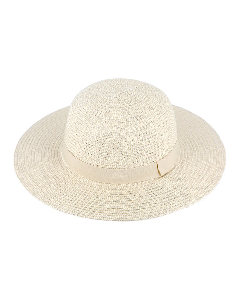 Capeline en paille papier sobre et chic coloris beige - Chapo & Co
