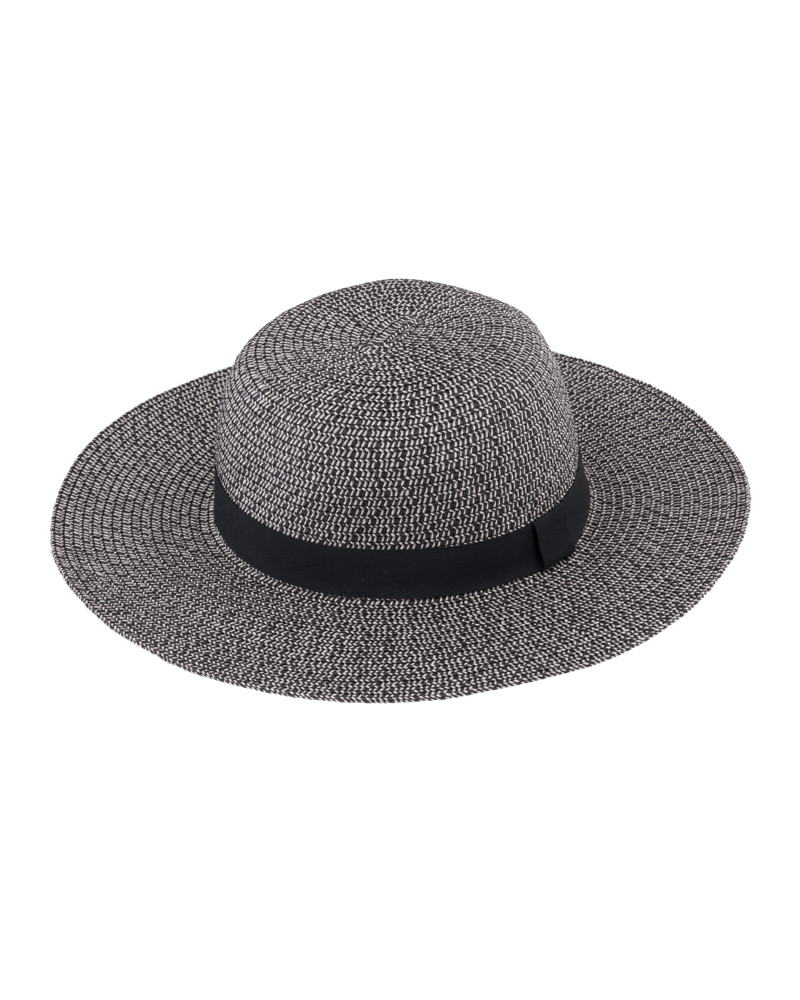 Capeline en paille papier sobre et chic coloris noir - Chapo & Co