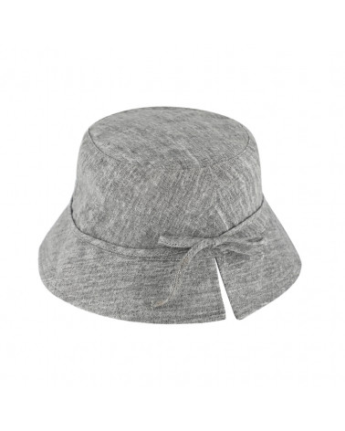 Chapeau d'été forme bob souple en lin coloris gris - Chapo & Co