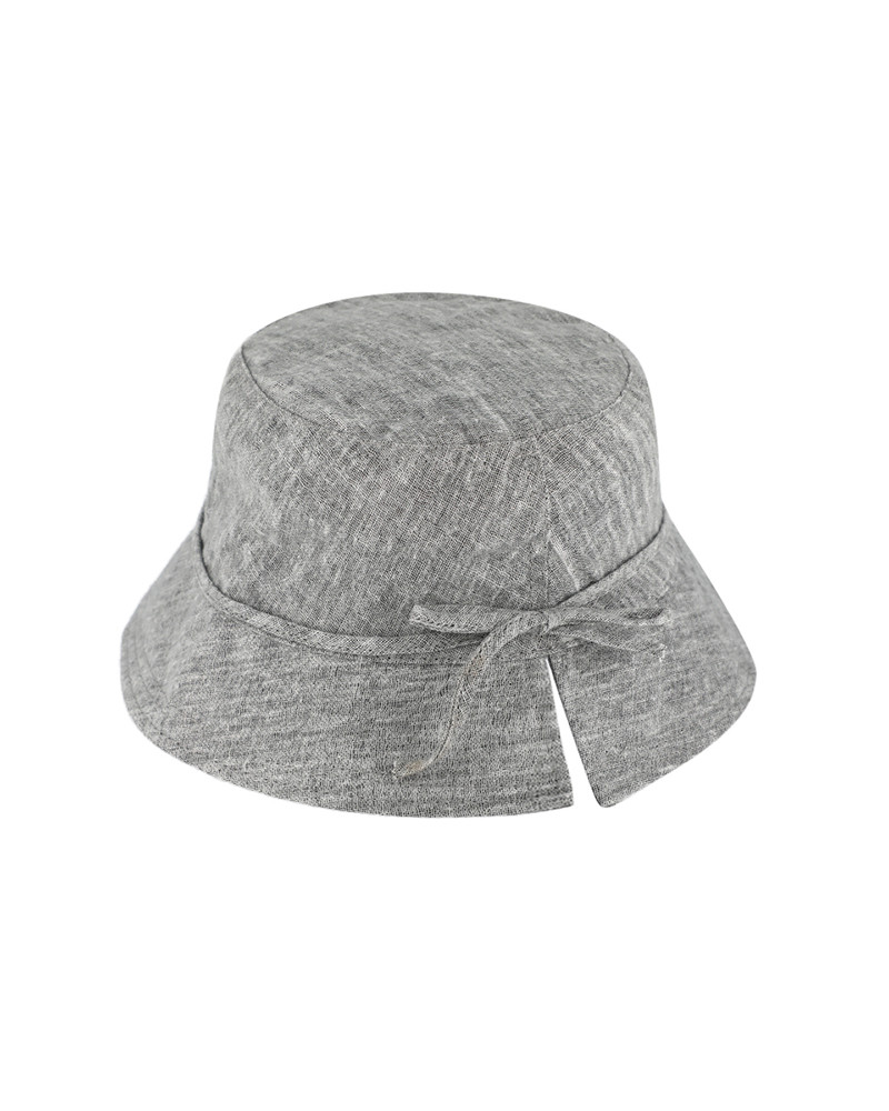 Chapeau d'été forme bob souple en lin coloris gris - Chapo & Co