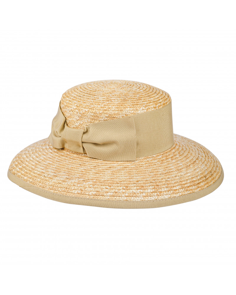 Capeline large coupe Audrey Hepburn en 100% paille Florentine