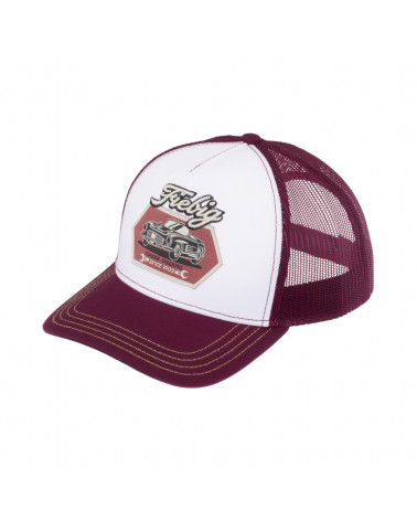 Casquette de baseball forme trucker coloris Bordeaux - Vintage et réglable