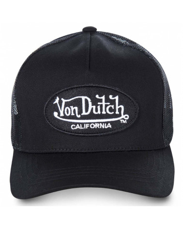Casquette trucker Von Dutch Lofb California noire avec filet, style vintage et sportif