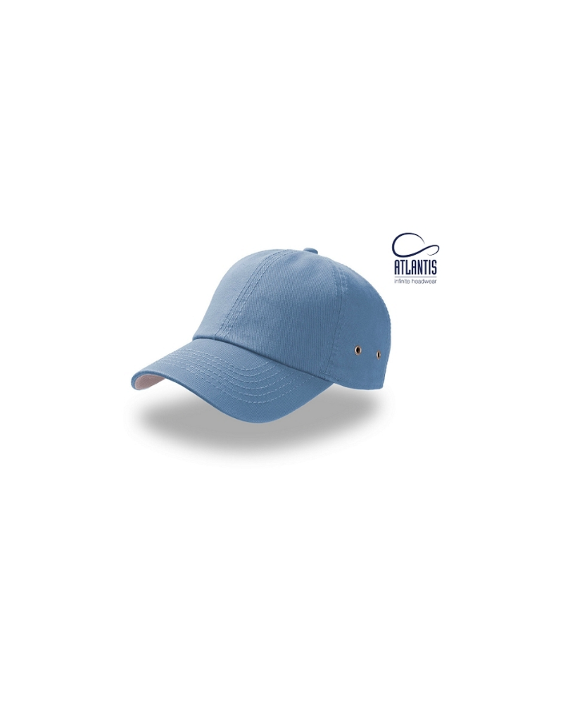 Casquette américaine 6 pans bleu ciel – Mixte, Coton & Réglable