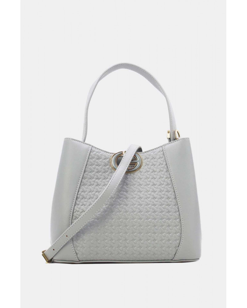 Sac Seau Gris Effet Tressé – Élégant & Polyvalent | Chapo & Co