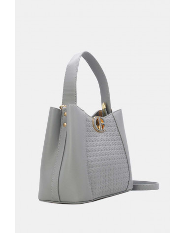 Sac Seau Gris Effet Tressé – Élégant & Polyvalent | Chapo & Co