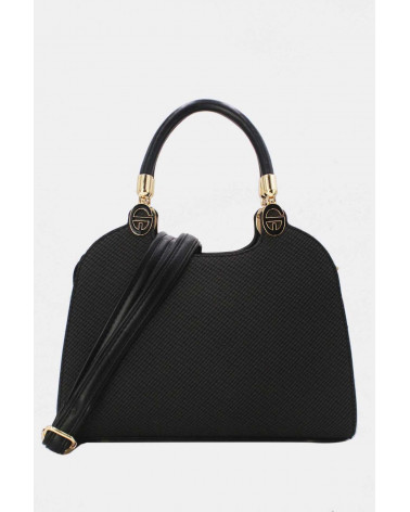 Sac à main effet tissu coloris noir – Élégant & Polyvalent | Chapo & Co