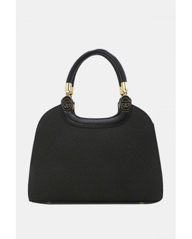 Sac à main effet tissu coloris noir – Élégant & Polyvalent | Chapo & Co