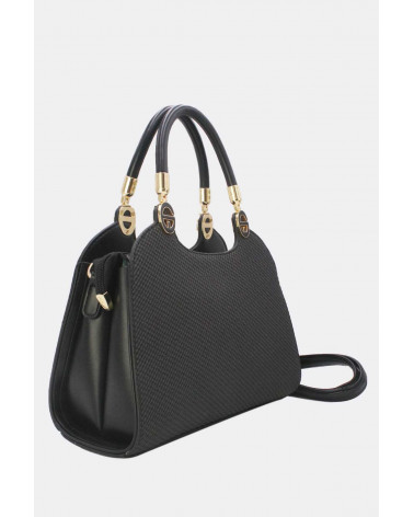 Sac à main effet tissu coloris noir – Élégant & Polyvalent | Chapo & Co