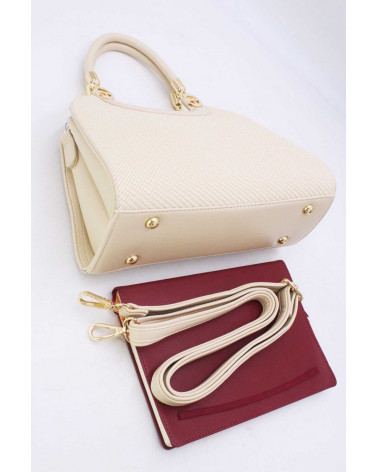 Sac à main effet tissu coloris blanc – Élégant & Polyvalent | Chapo & Co