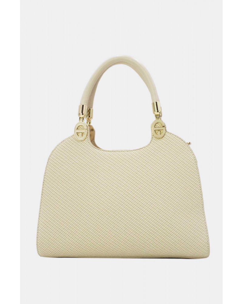 Sac à main effet tissu coloris blanc – Élégant & Polyvalent | Chapo & Co