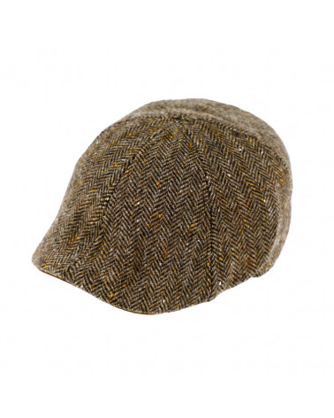 Casquette plate bec de canard en laine coloris brun - Chapo & Co