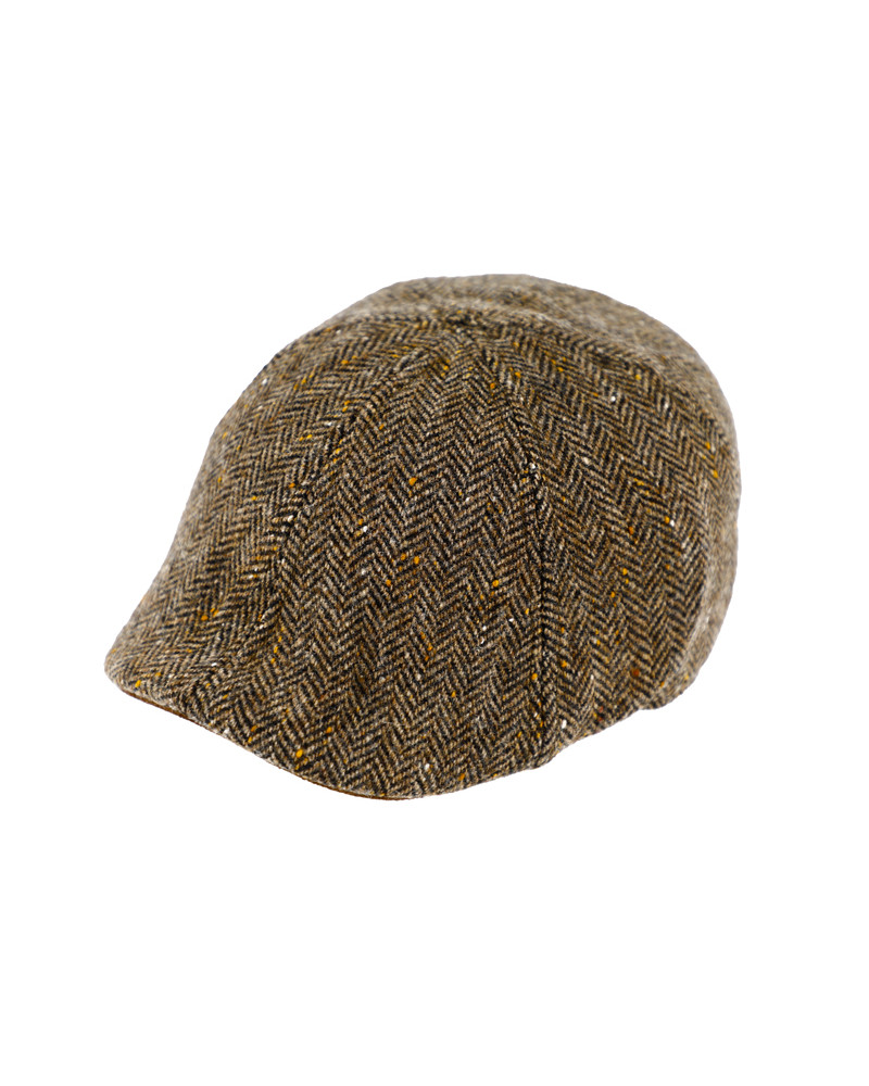 Casquette plate bec de canard en laine coloris brun - Chapo & Co