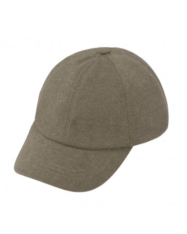 Casquette de baseball en laine mélangée coloris café