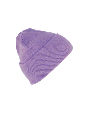 Bonnet tricoté avec large revers coloris Lilas - Chapo & co