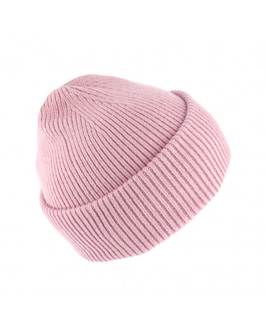Bonnet rose en maille côtelée au style urbain unisexe - Chapo & co