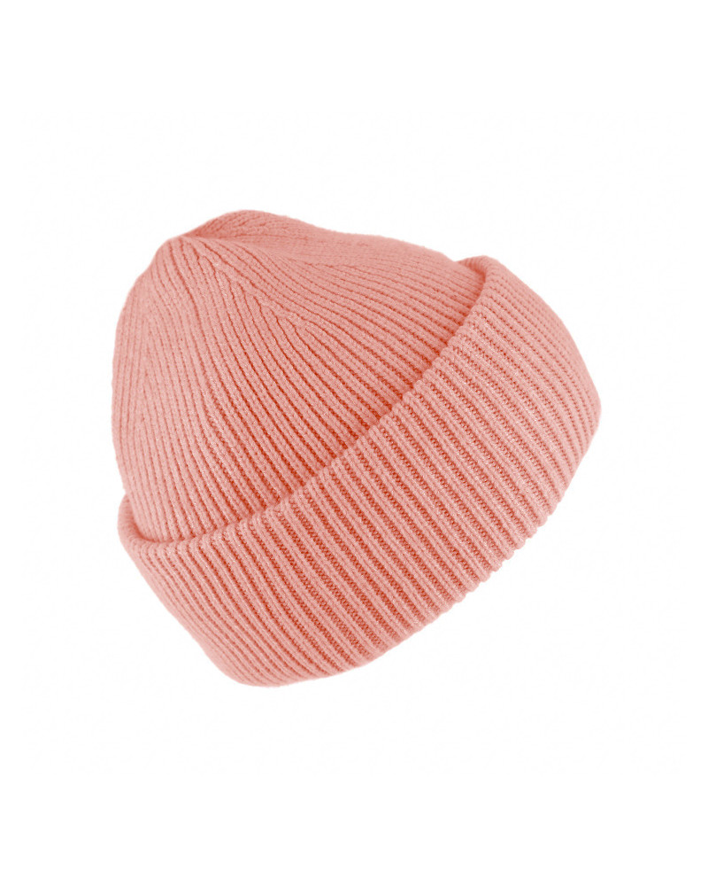 Bonnet saumon en maille côtelée au style urbain unisexe - Chapo & co